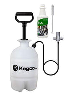 Kegco Deluxe Hand Pump Pressurized Keg Beer Cleaning Kit PCK with 32 Ounce National Chemicals Beer Line Cleaner