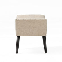 Load image into Gallery viewer, Christopher Knight Home Rosalynn Tufted Fabric Ottoman / Bench, Almond
