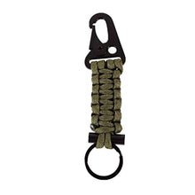 Load image into Gallery viewer, ODETOJOY 1PC Nylon EDC Paracord 550 Rope Keychain Camping Survival Kit Military Parachute Cord Emergency Knot Ring Outdoor Carabiner Random Color
