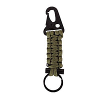 ODETOJOY 1PC Nylon EDC Paracord 550 Rope Keychain Camping Survival Kit Military Parachute Cord Emergency Knot Ring Outdoor Carabiner Random Color
