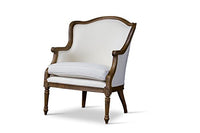 Baxton Studio Charlemagne Traditional French Accent Chair, White