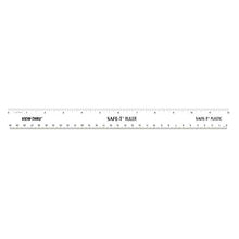 Load image into Gallery viewer, hand2mind Safe-T Clear Plastic Rulers, 12 in. Rulers, Safety Ruler for Measurement, Safety Kids School Supplies, Straight Shatter-Resistant Rulers (Pack of 24)
