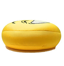 Load image into Gallery viewer, Cute Squishy Face Yellow Microbead Pillow - Tache Have a Nice Day - Round Decorative Woopy Smiley Crazy Emoji Throw Lounge Toss Fight Cushion
