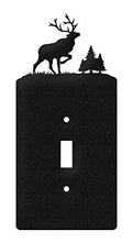 Load image into Gallery viewer, SWEN Products Elk Wall Plate Cover (Single Switch, Black)
