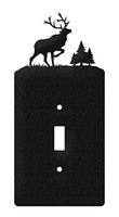 SWEN Products Elk Wall Plate Cover (Single Switch, Black)