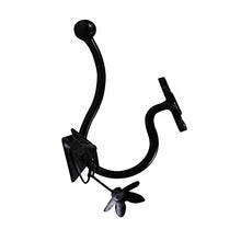 Load image into Gallery viewer, Renovators Supply Black Wrought Iron Triple Rail Hooks Decorative 22.3&quot; Wide Metal Floral Petal Style Wall Mounted Hooks for Coat, Robe, Hat, Towel, Bag Or Key Holder Hanger Hooks with Hardware
