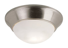 Load image into Gallery viewer, Trans Globe Imports 57703 BN Traditional Two Light Flushmount from Bolton Collection in Pewter, Nickel, Silver Finish, 11.00 inches
