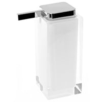 Gedy Rainbow Square Countertop Soap Dispenser, White