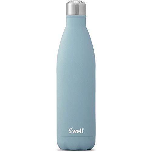 S'well Triple-Layered Vacuum-Insulated Stainless Steel Water Bottle, 25 Fl Oz/ 750 Ml, Aquamarine