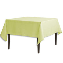 Load image into Gallery viewer, LinenTablecloth 85-Inch Square Polyester Tablecloth Tea Green
