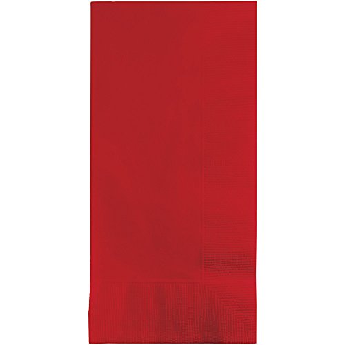Creative Converting Touch of Color 100 Count 2-Ply Paper Dinner Napkins, Classic Red