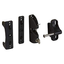 Load image into Gallery viewer, National Hardware V6201 LTCH BLK N346-201 4-9/16&quot; LokkLatch Automatic Keyed Gate Lock Latch in Black
