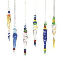 Load image into Gallery viewer, Oriental Trading Company Glass Icicle, Multi Color, 12 Count
