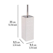 Load image into Gallery viewer, Wenko Cordoba White-Toilet Brush Holder, Closed Form, Ceramic, 9.5 x 35 x 9.5 cm
