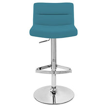 Load image into Gallery viewer, Zuri Furniture Light Blue Lattice Adjustable Height Swivel Armless Bar Stool
