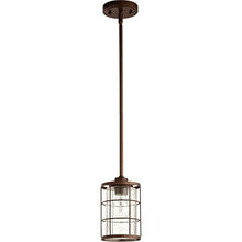 Load image into Gallery viewer, Quorum 3364-86 Transitional One Light Pendant from Ellis Collection in Bronze / Dark Finish,
