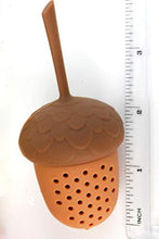 Load image into Gallery viewer, Cute Squirrel Shape &amp; Acorn Nut Tea Infusers set Loose Leaf Strainer Herbal &amp; Fruit Tea Filter Diffuser Food Grade Silicone in brown Lot of two Nature Wildlife
