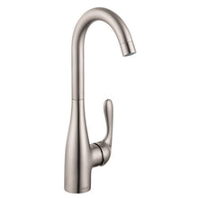 Load image into Gallery viewer, hansgrohe 14801801 Allegro E 14-inch Tall 1-Handle Bar Faucet in Stainless Steel Optic Drain Sold Separately
