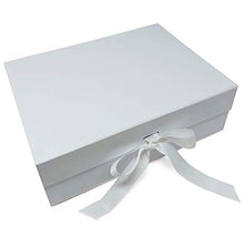 Load image into Gallery viewer, Make It Gift Boxes with Ribbon &amp; Magnetic Closure - 12.9&quot; x 9.8&quot; x 4.3&quot; Luxury Gift Packaging - Wedding - Bridemaid Gifts - Proposal Gift Boxes - Engagement Party - Teacher Gifts - Baby Shower (White)
