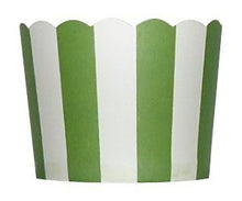Load image into Gallery viewer, Forest Green Striped, Vintage Candy, Nut, Muffin, Ice Cream Baking Cups - 20 Ct. - Twilight Parties

