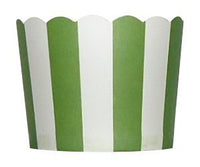 Forest Green Striped, Vintage Candy, Nut, Muffin, Ice Cream Baking Cups - 20 Ct. - Twilight Parties