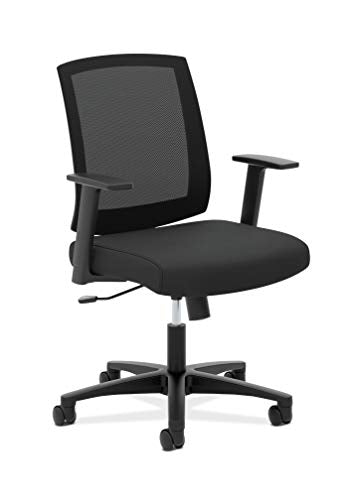 HON Torch Mesh Mid-Back Task Chair, Fixed Arms, in Black (HVL511)