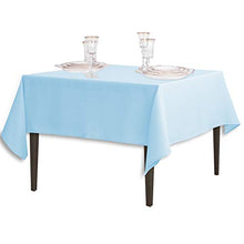 Load image into Gallery viewer, LinenTablecloth 85-Inch Square Polyester Tablecloth Baby Blue
