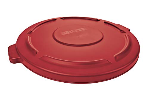 Rubbermaid Commercial FG263100RED BRUTE Heavy-Duty Round Waste/Utility Container, 32-gallon Lid, Red