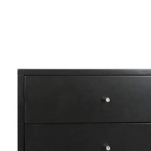 Load image into Gallery viewer, Safavieh Home Collection Lyla Mid Century Retro Black and Silver Nightstand
