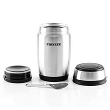 Load image into Gallery viewer, Pioneer Flasks Stainless Steel Vacuum Insulated Leakproof Soup Food Flask 8 Hot 24 Hours Cold with Spoon 580cc, 580ml
