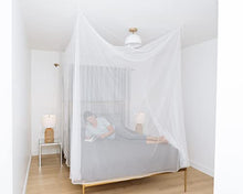 Load image into Gallery viewer, EVEN Naturals Luxury Mosquito Bug Net for Bed Canopy, Tent for Single to Twin XL, Camping Screen House, Finest Holes Mesh, Square Netting Curtain for Bunk Bed, Storage Bag, Mosquito Netting For Patio
