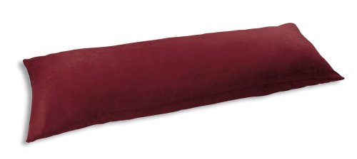 Newpoint International Inc. Microsuede Body Pillow Cover with Double Sided Zippers, Red