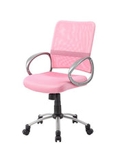 Load image into Gallery viewer, Boss Office Products Mesh Back Task Chair with Pewter Finish in Pink
