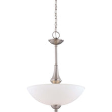 Load image into Gallery viewer, Nuvo Lighting 60/5038 Patton Three Light Pendant 60 Watt A19 Max. Frosted Glass Brushed Nickel Fixture
