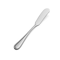 Bon Chef S313 Stainless Steel 18/8 Tuscany Flat Handle Butter Spreader, 6-31/32