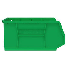 Load image into Gallery viewer, Akro-Mils 30250 AkroBins Plastic Storage Bin Hanging Stacking Containers, (15-Inch x 16-Inch x 7-Inch), Green, (6-Pack)
