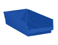 Load image into Gallery viewer, Aviditi Nestable Plastic Storage Shelf Bins, 17-7/8 x 8-3/8 x 4 Inches, Blue, Pack of 10, for Organizing Homes, Offices, Garages and Classrooms
