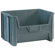 Load image into Gallery viewer, Box King BING112 Giant Stackable Bins, 19.875&quot; Length, 15.25&quot; Width, 12.4375&quot; Height, Grey (Pack of 3)
