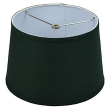 Load image into Gallery viewer, FenchelShades.com Lampshade 10&quot; Top Diameter x 12&quot; Bottom Diameter x 8&quot; Slant Height with Washer (Spider) Attachment for Lamps with a Harp (Linen Hunter Green)
