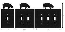 Load image into Gallery viewer, SWEN Products Pig Wall Plate Cover (Single Rocker, Black)
