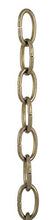 Load image into Gallery viewer, B&amp;P Lamp Antique Brass Finish 5 Gauge Straight Sided Oval Chain
