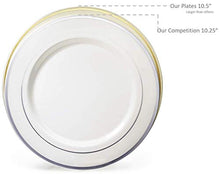 Load image into Gallery viewer, &quot; Occasions &quot; 120 Plates Pack, Heavyweight Premium Disposable Plastic Plates Set 60 X 10.5&#39;&#39; Dinner
