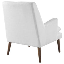 Load image into Gallery viewer, Modway Leisure Mid-Century Modern Upholstered Fabric Lounge Accent Chair in White
