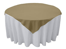 Load image into Gallery viewer, Tablecloth Polyester Overlay Square 90 Inch Beige By Broward Linens
