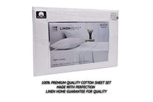 Load image into Gallery viewer, 100% Cotton Percale Sheets Queen Size, White, Deep Pocket, 4 Piece - 1 Flat, 1 Deep Pocket Fitted Sheet and 2 Pillowcases, Crisp and Strong Bed Linen
