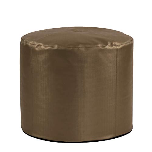 Howard Elliott Pouf Ottoman, Tall With Cover, Luxe Bronze