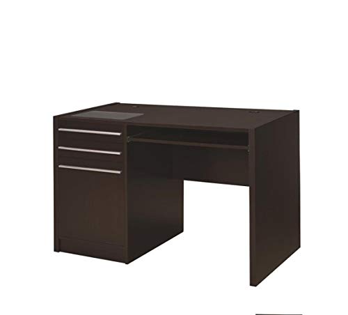 Coaster Home Furnishings Halston 48-inch 2-Drawer Connect-it Office Cappuccino Ontario Single Pedestal Computer Desk with Charging Station