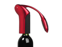 Load image into Gallery viewer, Rabbit Original Vertical Lever Corkscrew Wine Opener with Foil Cutter and Extra Spiral (Candy Apple Red)
