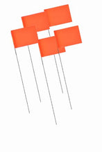 Load image into Gallery viewer, Bon Tool 84-846 Marking Flags 2.5&quot; X 3.5&quot; X 21&quot;Fluorescent Orange(1000/Pkg)
