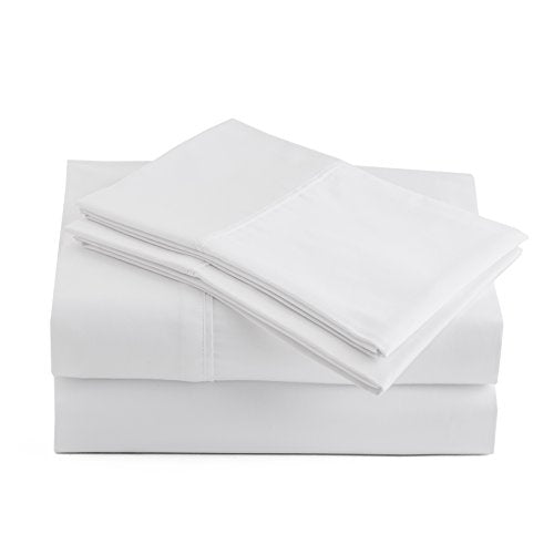 Peru Pima - 415 Thread Count Percale - 100% Peruvian Pima Cotton - Twin Bed Sheet Set, White
